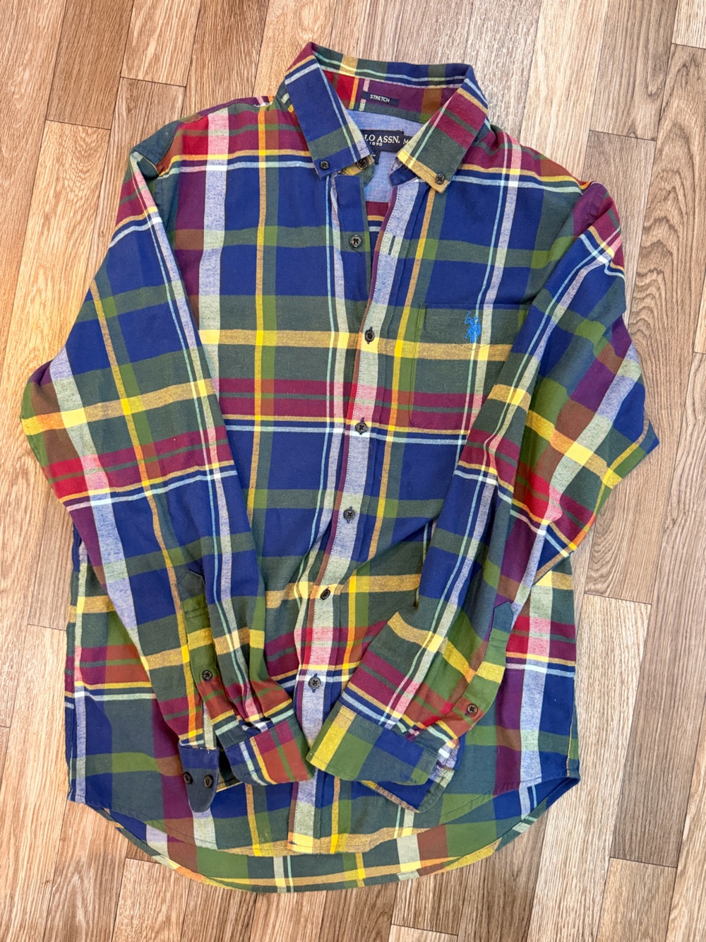 Polo by Ralph Lauren Multicolor Plaid Button-Down Shirt - Blue/Green/Yellow/Red